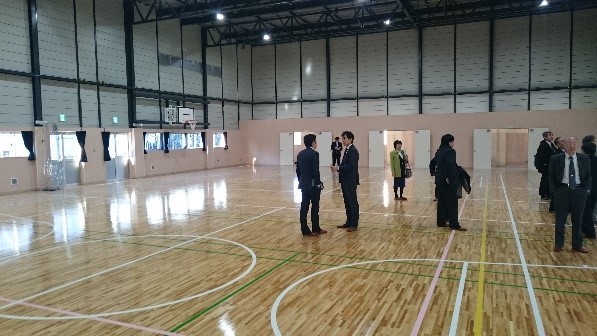 千寿小学校仮設校舎内覧会