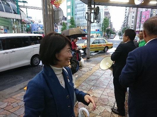 かもした一郎候補・桃太郎遊説
