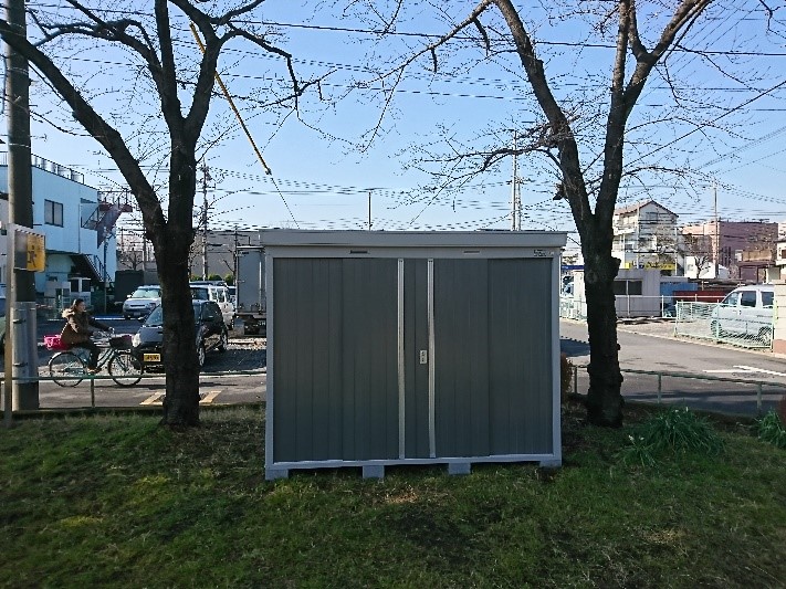 押部南公園　「消火隊資材格納庫」設置