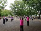 パークで筋トレ